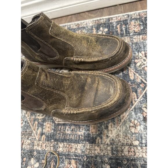 Ariat Booker Ultra Boot Distressed Tan Mens Size 7.5 D Brown Leather Wore Once - Picture 2 of 7